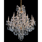 Crystal Maria Theresa 13 Light Clear Crystal Gold Chandelier - Crystorama 4413-GD-CL-MWP