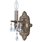 Paris Market 1 Light Clear Crystal Bronze Sconce - Crystorama 5021-VB-CL-MWP
