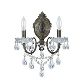 Crystal Legacy 2 Light Clear Crystal Bronze Sconce - Crystorama 5192-EB-CL-MWP