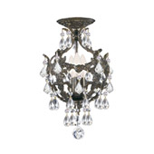 Crystal Legacy 3 Light Clear Crystal Bronze Ceiling Mount - Crystorama 5193-EB-CL-MWP_CEILING