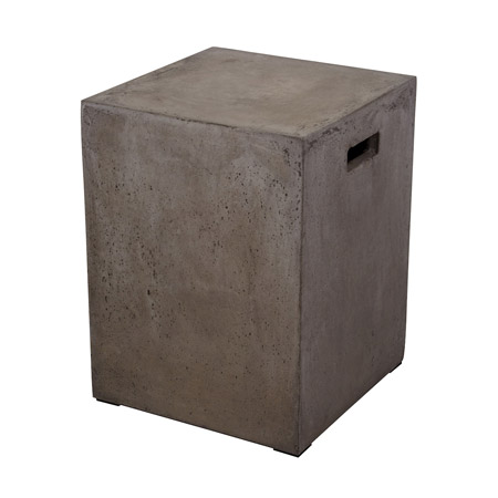 ELK Home 157-004 Cubo Square Handled Concrete Stool
