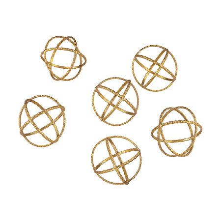 ELK Home 351-10174/S6 Kule Decorative Gold Orbs (Set of 6)
