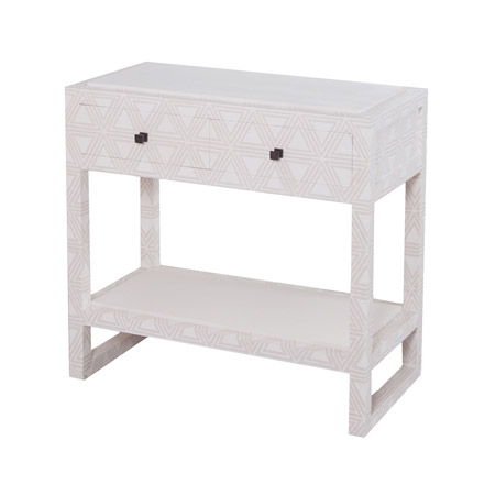 ELK Home 7011-1034 Bedford Fabric Wrapped 2 Drawer Bedside Table