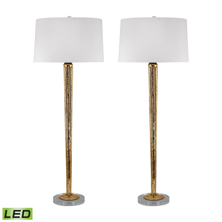 ELK Home 711/S2-LED Mercury Glass LED Candlestick Lamp In Gold
