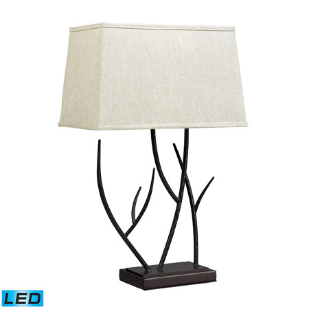 ELK Home D2209-LED Winter Harbour Hammered Iron LED Table Lamp In Bronze