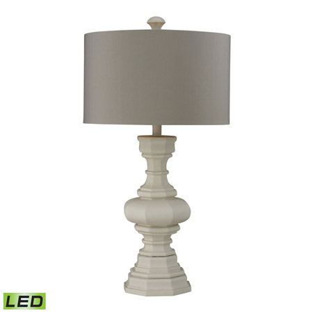 ELK Home D223-LED Parisian Plaster Finish LED Table Lamp With Light Grey Shade