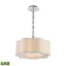 ELK Home 1140-018-LED Villoy 3 Light LED Drum Pendant In Polished Stainless Steel And Nickel