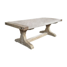ELK Home 157-021 Gusto Pirate Concrete and Wood Dining Table with Waxed Atlantic Finish