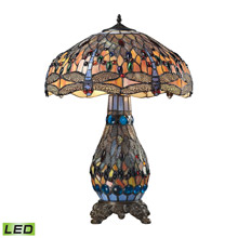 ELK Home 72079-3-LED Dragonfly 3 Light LED Table Lamp In Dark Bronze