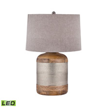 ELK Home 8983-021-LED German Silver Drum LED Table Lamp