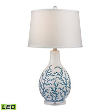 ELK Home D2478-LED Sixpenny Blue Coral LED Table Lamp in White