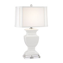 ELK Home D2634 Ceramic Table Lamp in Gloss White And Crystal
