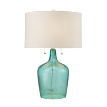 ELK Home D2689 Hatteras Hammered Glass Table Lamp in Seabreeze