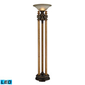 Traditional Athena 1 Light LED Torchiere Floor Lamp In Bronze - ELK Home 113-1135-LED