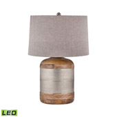 Transitional German Silver Drum LED Table Lamp - ELK Home 8983-021-LED