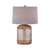 Transitional German Silver Drum Table Lamp - ELK Home 8983-021