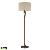 Transitional Martcliff LED Floor Lamp in Burnished Bronze - ELK Home D2427-LED