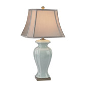 Celadon Table Lamp in Glazed Green Ceramic With Antique Brass Accents - ELK Home D2632