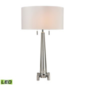 Traditional Bedford Solid Crystal LED Table Lamp in Polished Chrome - ELK Home D2681-LED