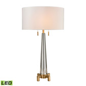 Traditional Bedford Solid Crystal LED Table Lamp in Aged Brass - ELK Home D2682-LED