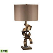 Contemporary Allen Metal Sculpture LED Table Lamp in Roxford Gold - ELK Home D2688-LED