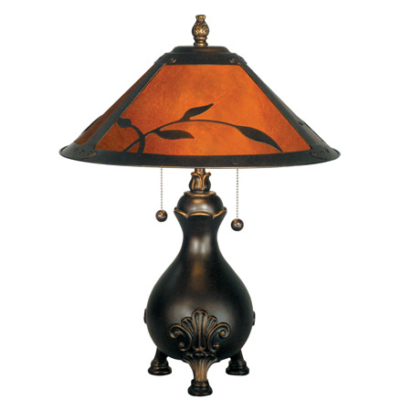 Dale Tiffany TT90193 Craftsman Leaves Table Lamp