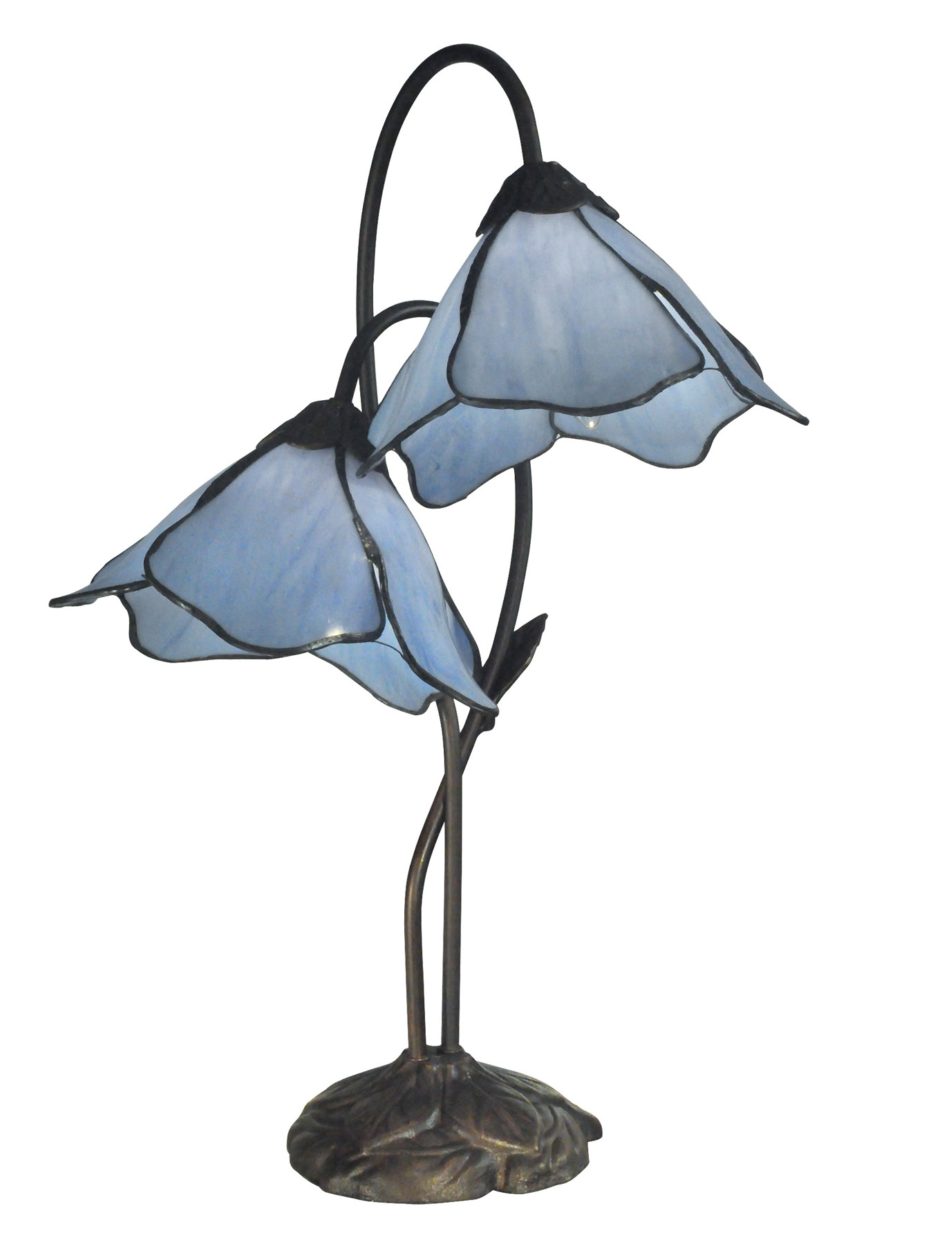 Dale Tiffany Tt12147 Tiffany Poelking Blue Lily Desk Lamp