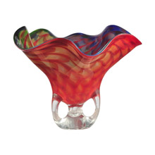 Dale Tiffany AV12392 Cinnabar Wave Art Glass Vase