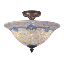 Dale Tiffany TM100553 Johana Mosaic Semi-Flush Mount Ceiling Light Fixture