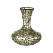 Silver Mosaic Art Vase - Dale Tiffany PG10263