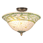 Mosaic Semi-Flush Mount Ceiling Light Fixture - Dale Tiffany TH70655