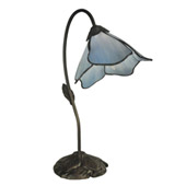 Tiffany Poelking Blue Lily Desk Lamp - Dale Tiffany TT12145