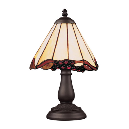 Elk Lighting 080-TB-03 Tiffany Mix-N-Match 1 Light Table Lamp In Tiffany Bronze And Honey Dune Glass