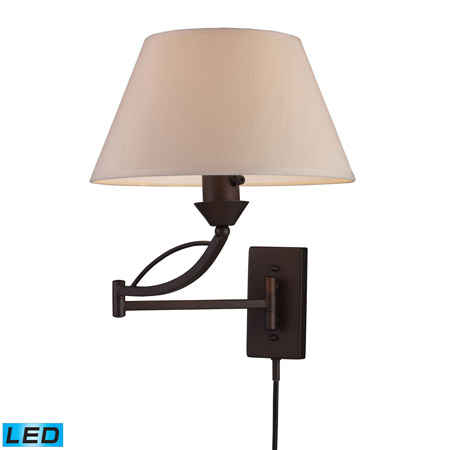 Elk Lighting 17026/1-LED Elysburg 1 Light LED Swingarm Sconce In Aged Bronze