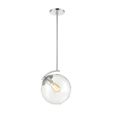 Elk Lighting 32361/1 1-Light Mini Pendant in Polished Chrome with Clear Glass