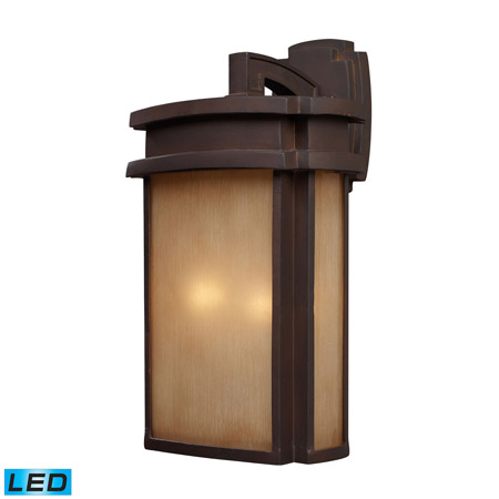 Elk Lighting 42142/2-LED Sedona 2 Light Outdoor LED Wall Sconce In Clay Bronze