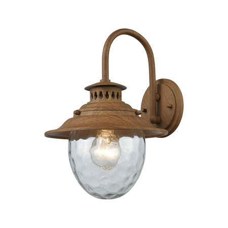 Elk Lighting 45140/1 1-Light Outdoor Wall Lamp in Dark Wood