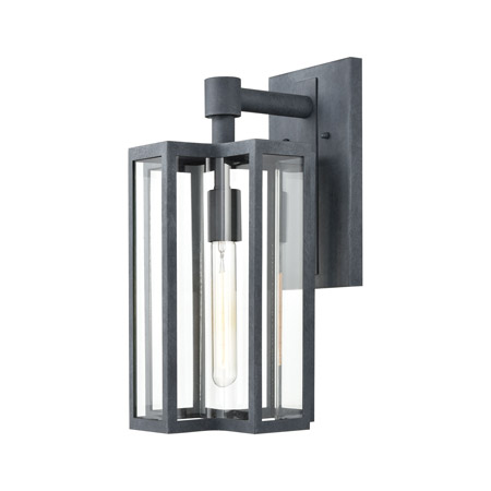 Elk Lighting 45165/1 1-Light Sconce in Aged Zinc with Clear