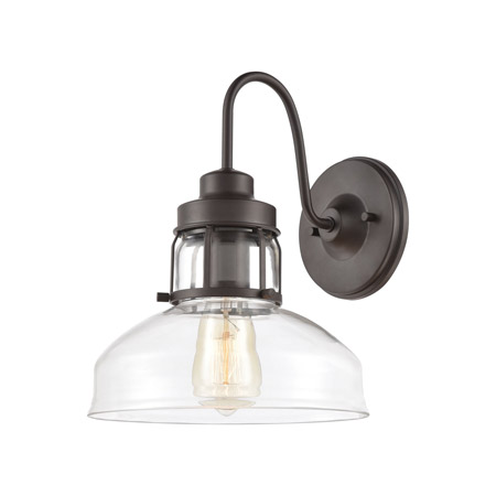 Elk Lighting 46560/1 1-Light Sconce in Oil Rubbed Bronze with Clear Glass