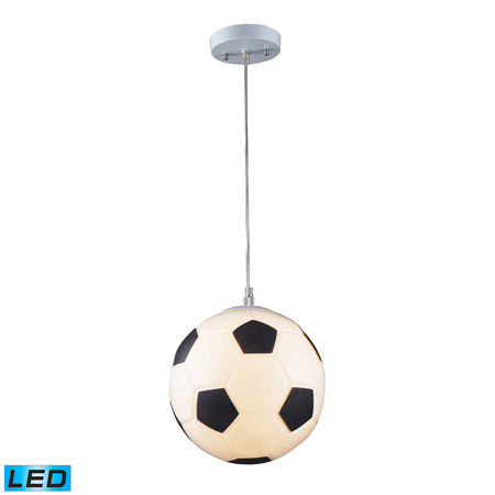 Elk Lighting 5123/1-LED Novelty 1 Light LED Soccer Ball Pendant In Silver