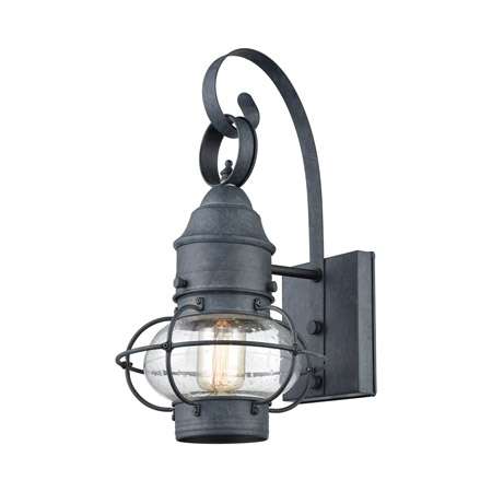 Elk Lighting 57170/1 1-Light Outdoor Wall Lamp in Aged Zinc
