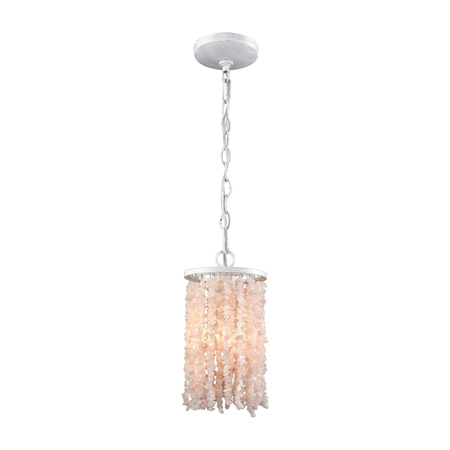 Elk Lighting 65330/1-LA 1-Light Mini Pendant in Off-white with White/Pink - Includes Adapter Kit