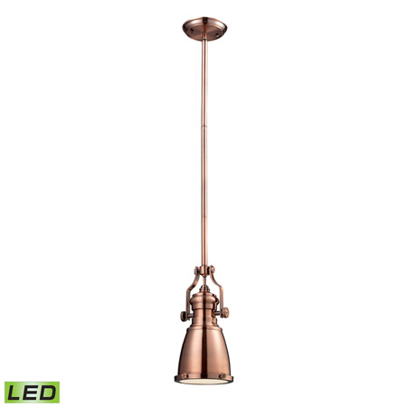 Elk Lighting 66149-1-LED Chadwick 1 Light LED Pendant In Antique Copper