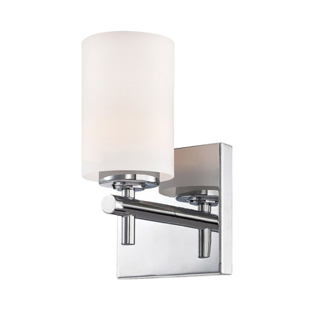 Elk Lighting BV6031-10-15 1-Light Vanity Lamp in Chrome with White Opal Glass