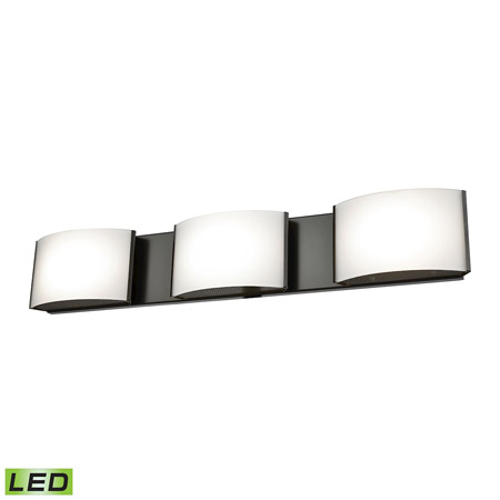 Elk Lighting BVL913-10-45 3-Light Vanity Sconce in Oiled Bronze with Opal Glass - Integrated LED