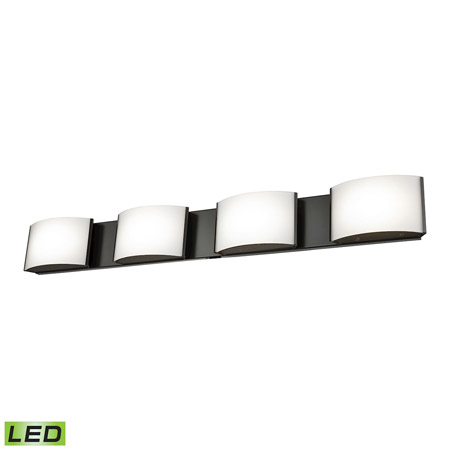 Elk Lighting BVL914-10-45 4-Light Vanity Sconce in Oiled Bronze with Opal Glass - Integrated LED