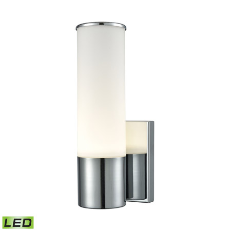 Elk Lighting WSL825-10-15 1-Light Wall Lamp in Chrome with Opal Glass - Integrated LED
