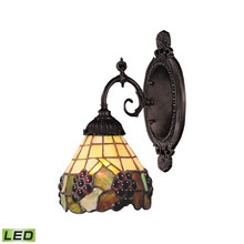 Elk Lighting 071-TB-07-LED Mix-N-Match 1 Light LED Wall Sconce In Vintage Antique And Stained Glass