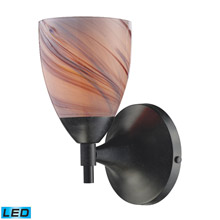 Elk Lighting 10150/1DR-CR-LED Celina 1 Light LED Sconce In Dark Rust And Creme Glass