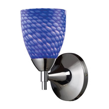 Elk Lighting 10150/1PC-S Celina 1 Light Sconce In Polished Chrome And Sapphire Glass